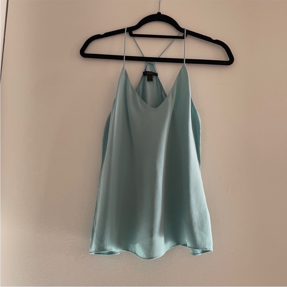 J. Crew Green Backless Relaxed Top